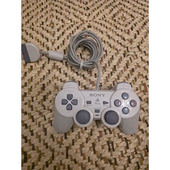 Sony PlayStation 1 PS1 DualShock Analog Gray OEM Controller SCPH-1200 Tested - Picture 3 of 16